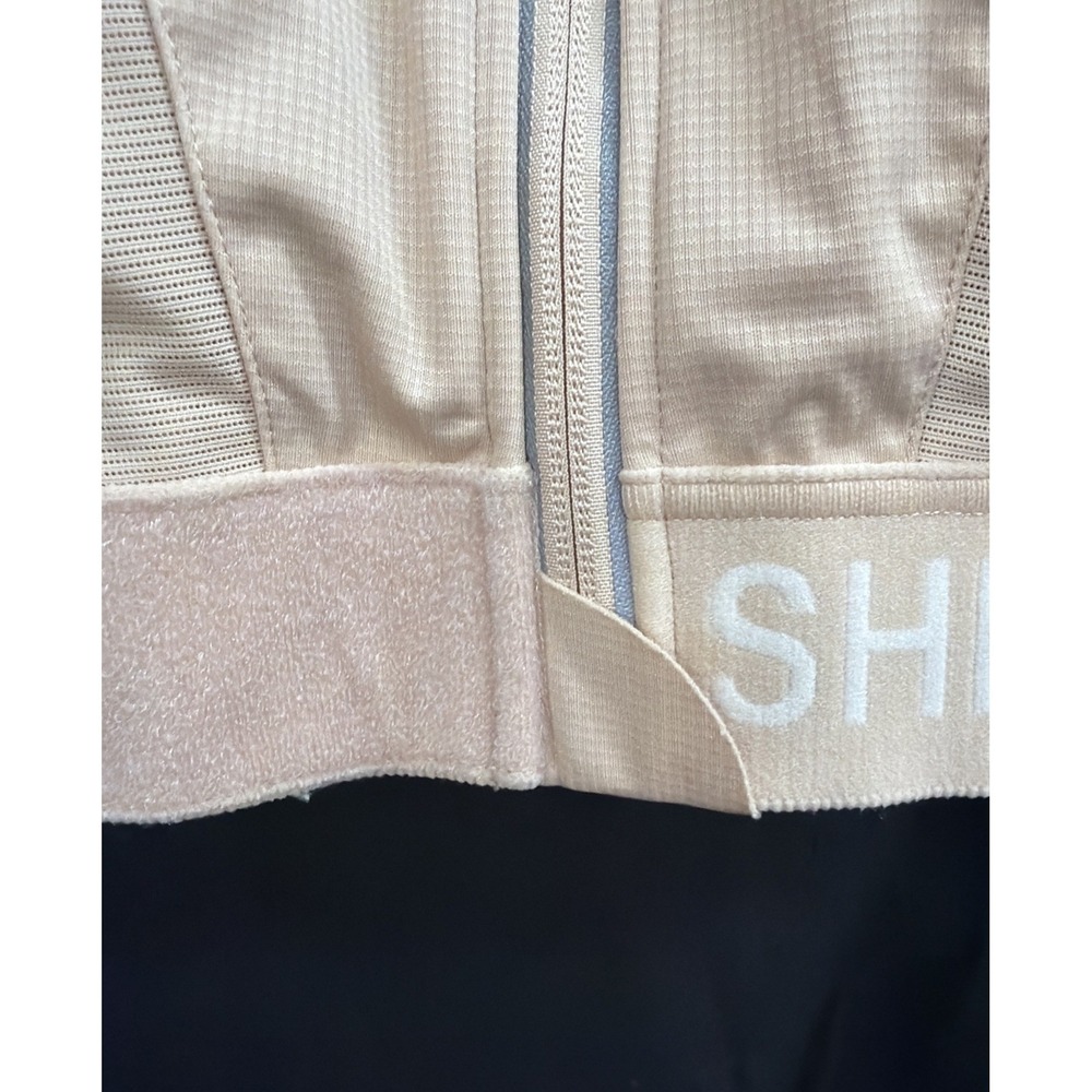 SHEFIT Cream Front Zip High Impact Ultimate Sports Bra Size 2 Luxe - Picture 3 of 9